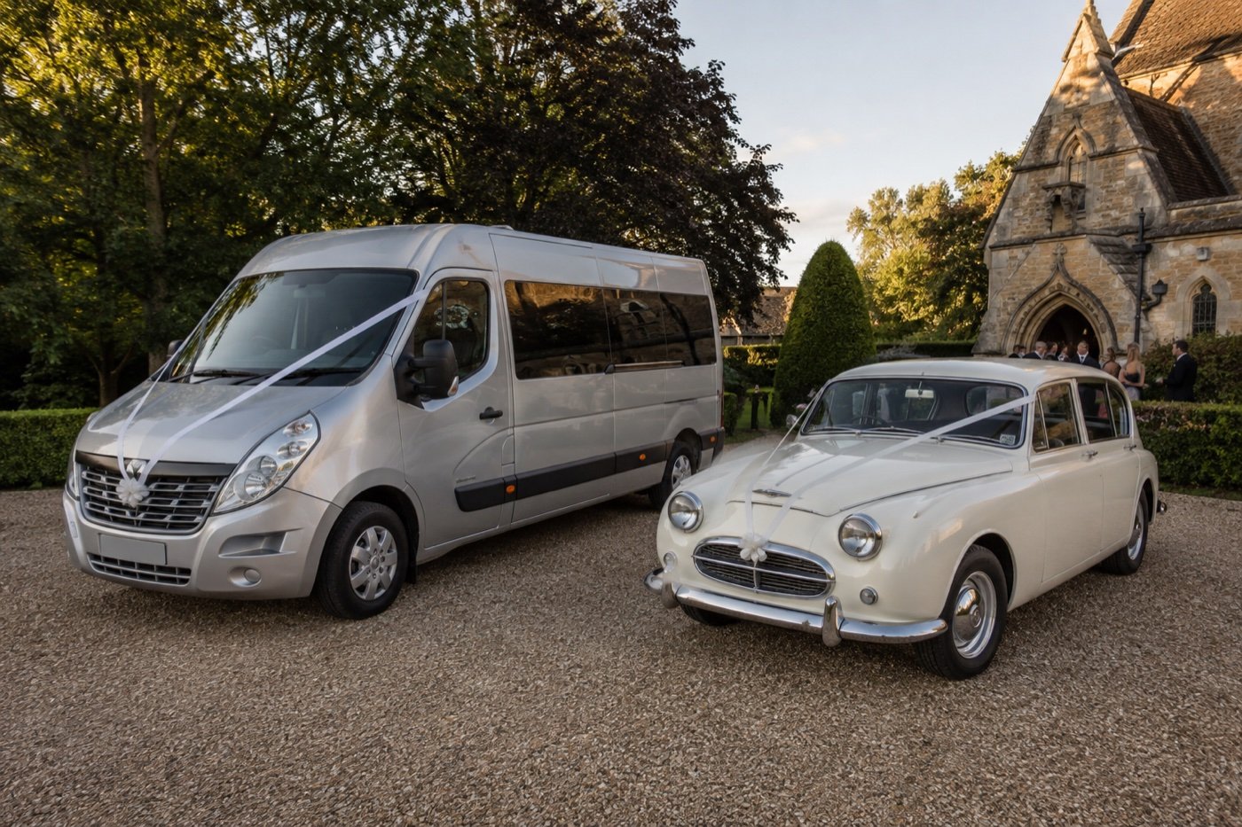 Wedding transport minibus classic car